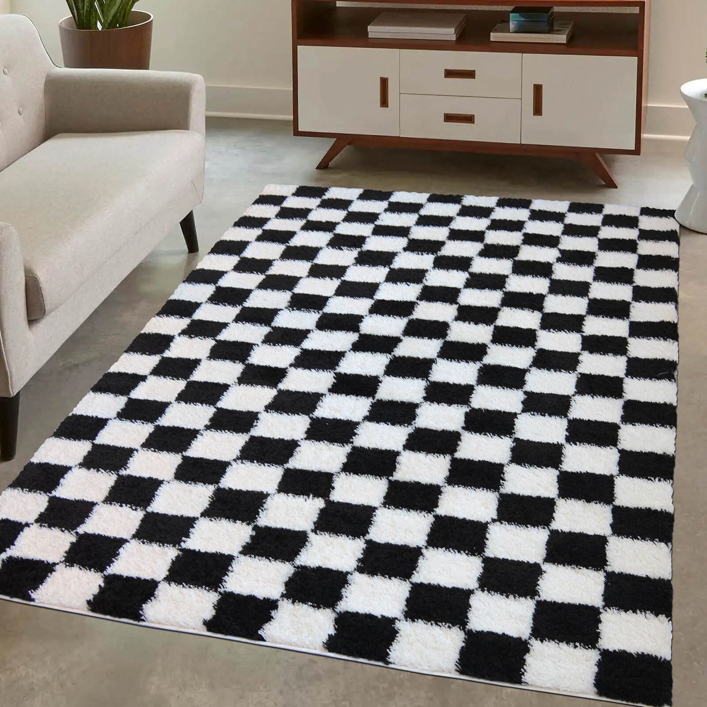 Snug Chequerboard Mono Blocks Rug