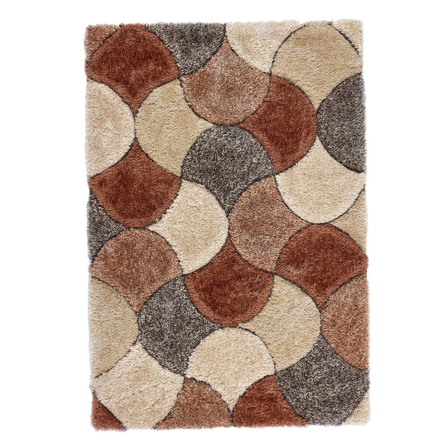 Origins 3D Scallop Ox Red Terracotta Rug