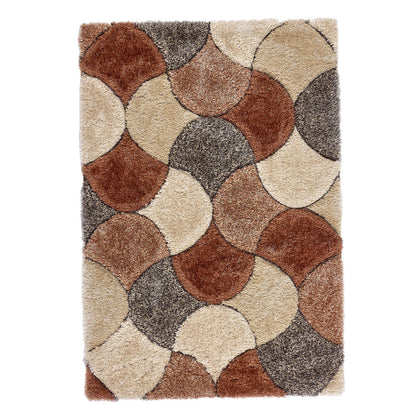 Origins 3D Scallop Ox Red Terracotta Rug