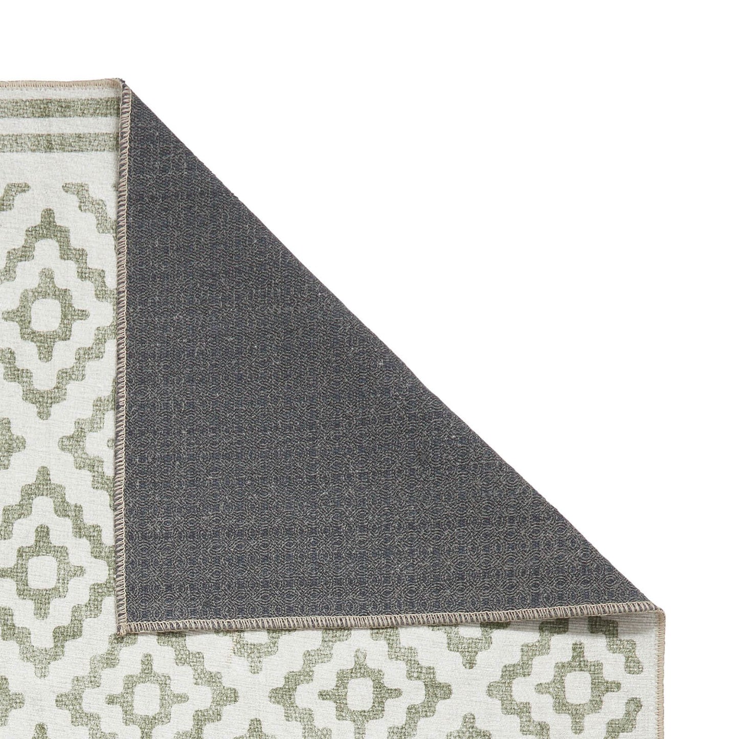 Coral H1058 Green Modern Washable Rug