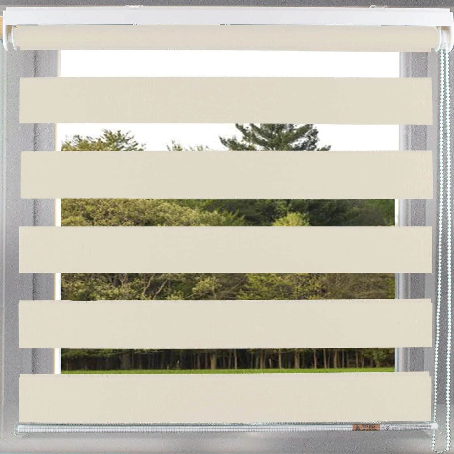 Zebra Day Night Cream Roller Blind