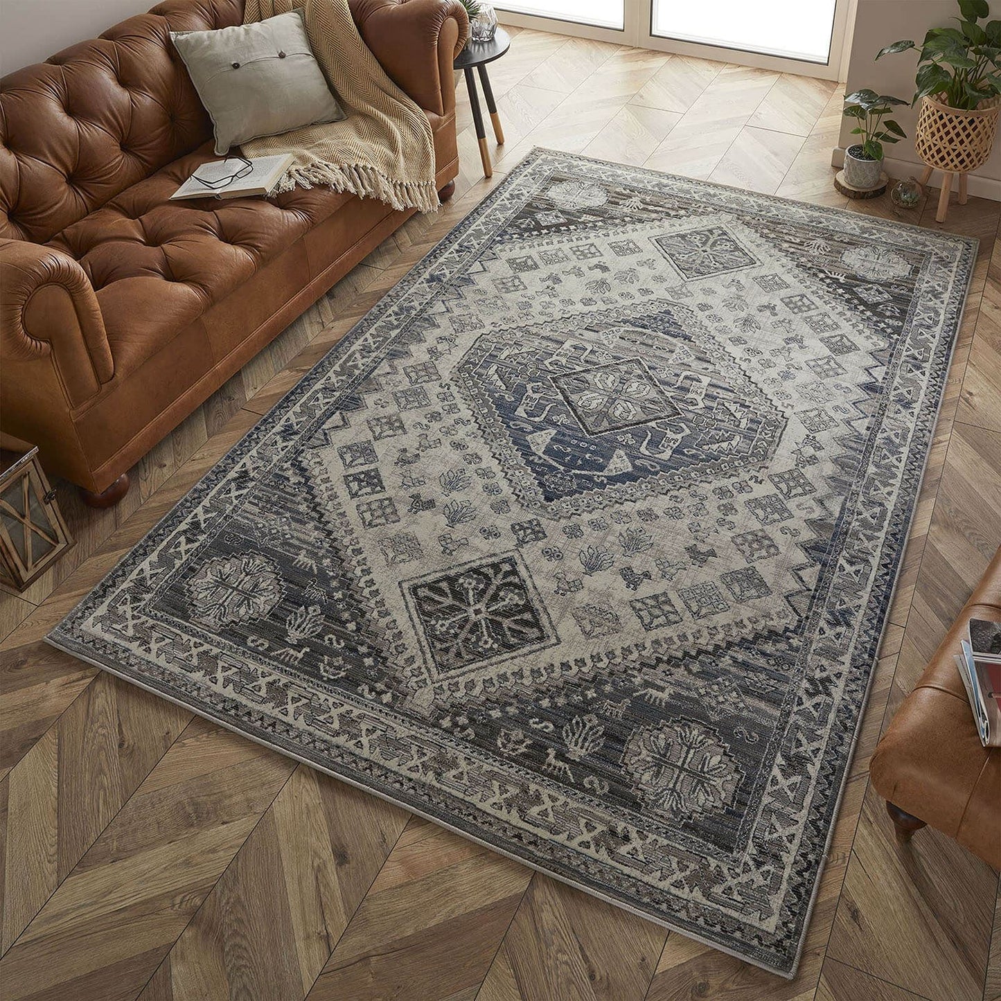 Kendra 2603 H Traditional Grey Rug
