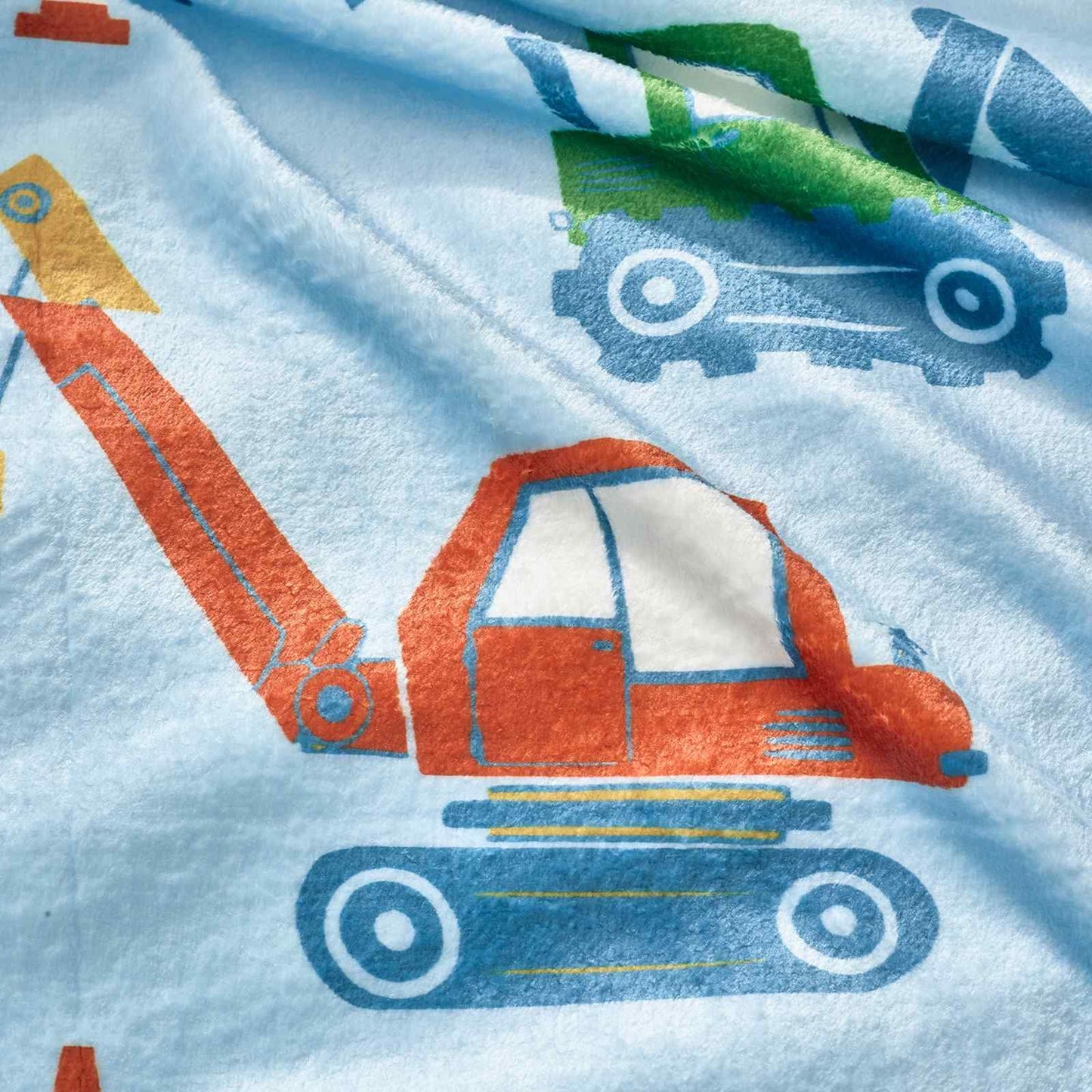 Digger Dreams Blue Blanket Throw