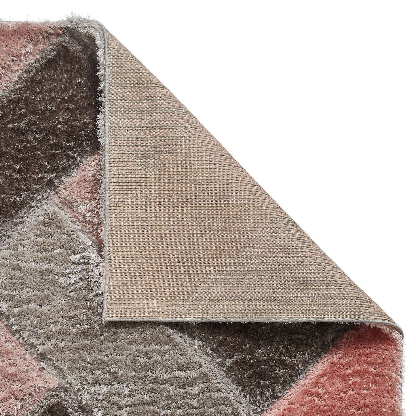 Olympia 2239 Grey/Pink Shaggy Rug