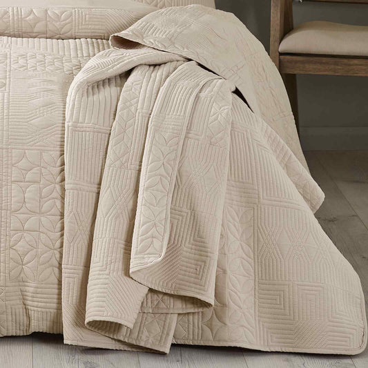 Folkstone Geo Natural Bedspread