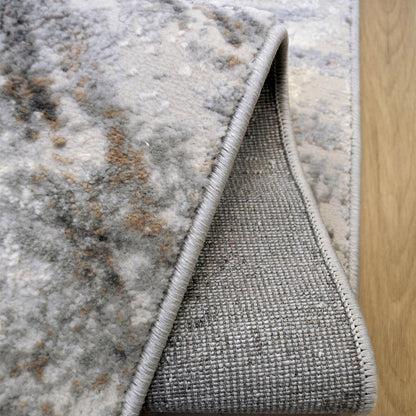 Abstract Burst Grey Rug