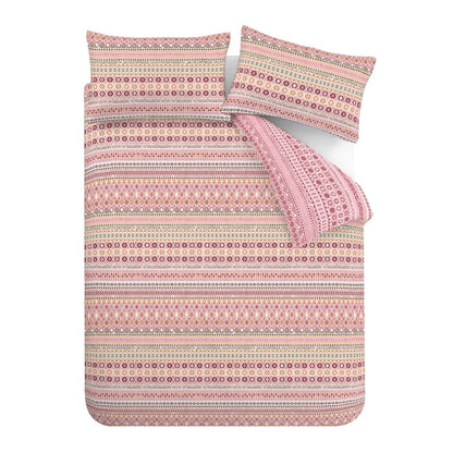 Brushed Fairisle Red Duvet Cover Set