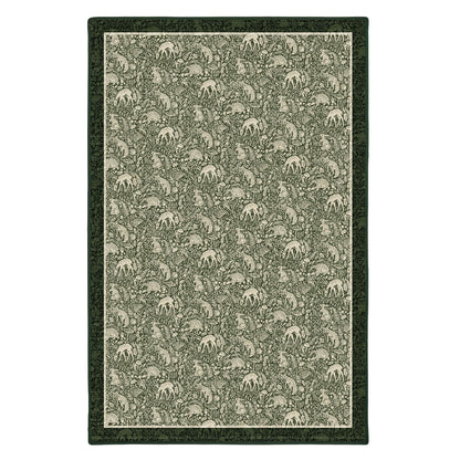 Hug Rug Eco-Washable Whimsical Woodland Green