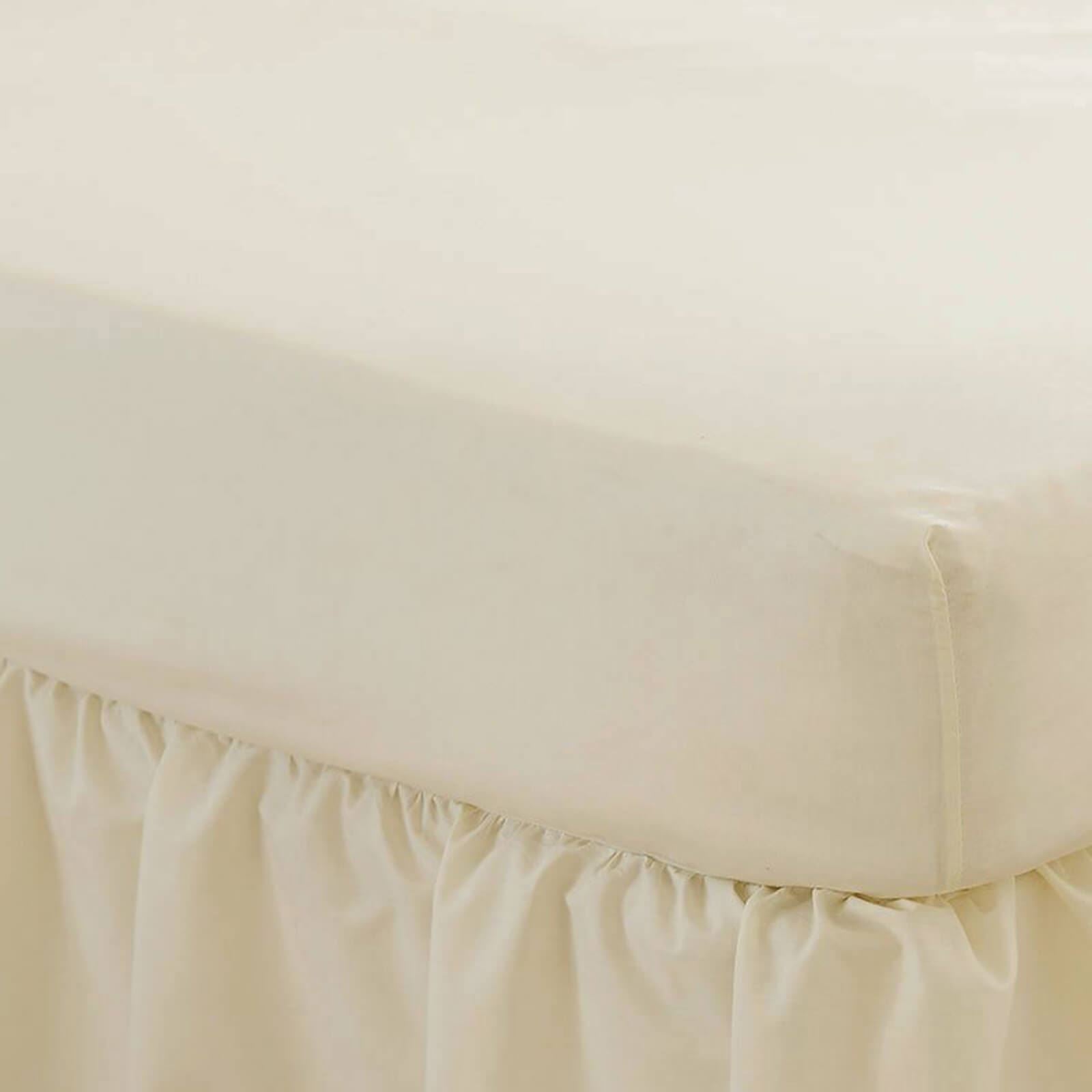 Percale Rich Cream Fitted Sheet