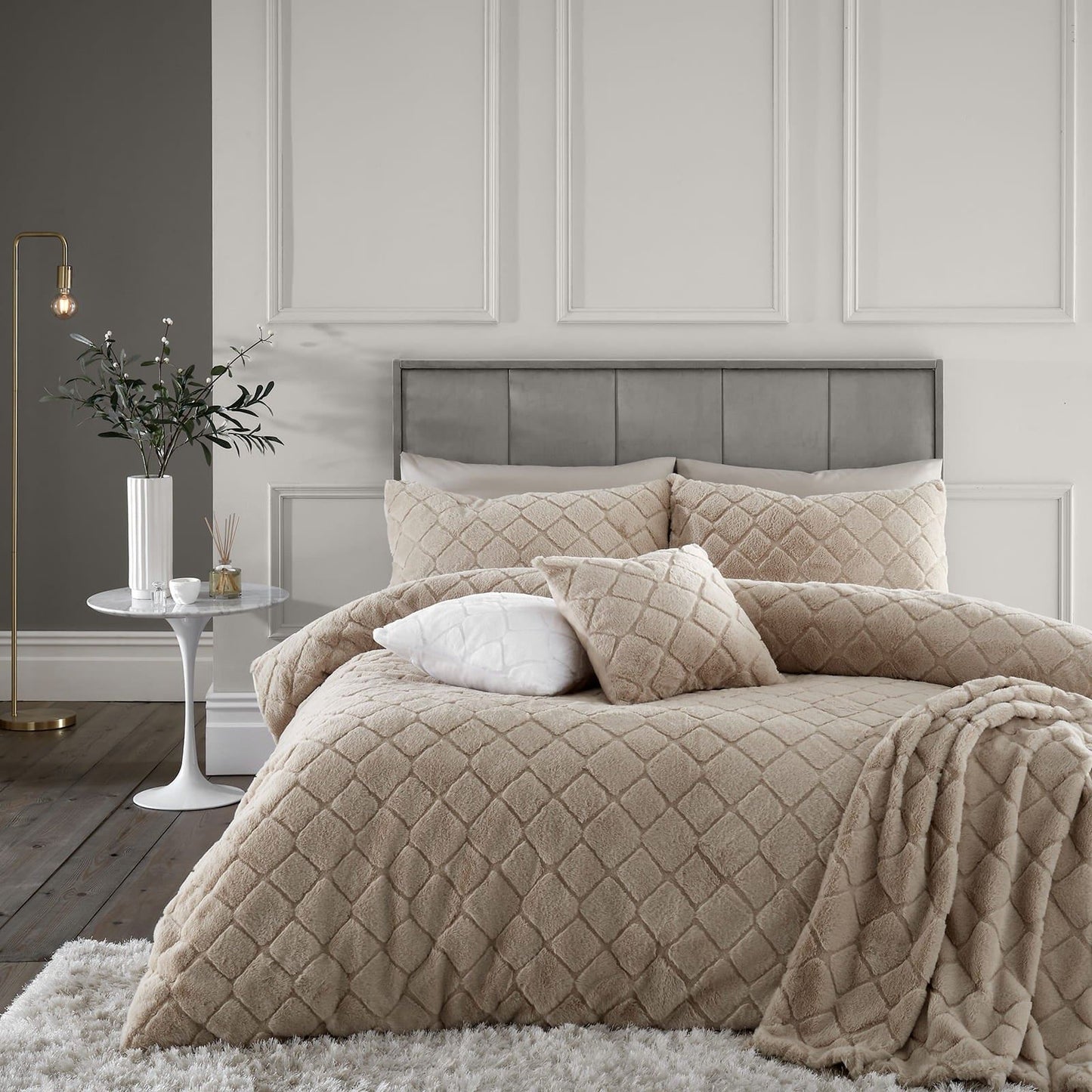 Cosy Diamond Natural Duvet Set
