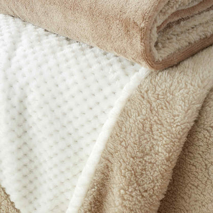 Cosy Larsson Geo Fleece Natural Blanket Throw