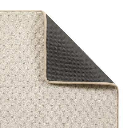 My Mat Sculptured Washable Honeycomb Ivory Rug