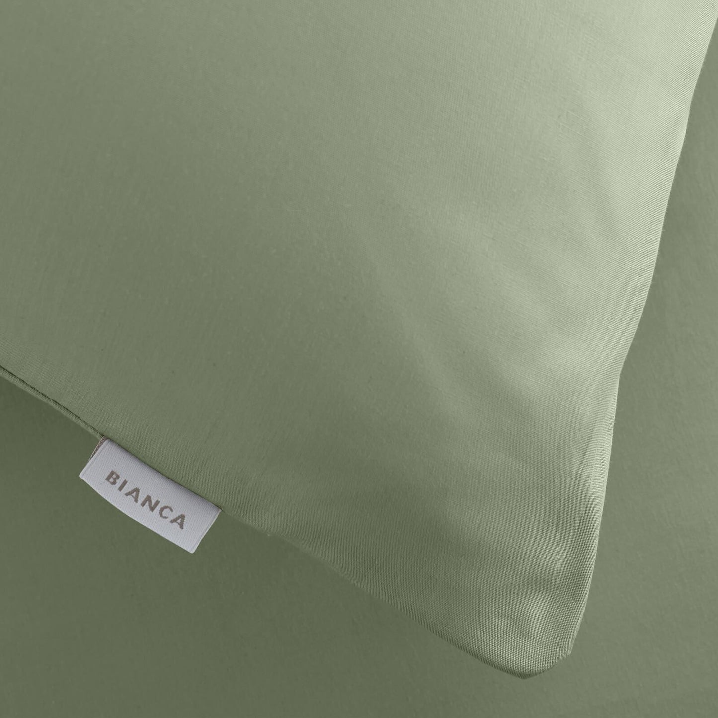 200 Thread Count Cotton Percale Sage Green Pillow case Pair with envelope closure