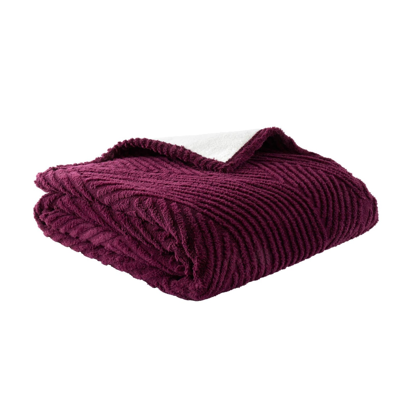 Catherine Lansfield Heat Buddy Cosy Super Thermal Blanket Bedspread Plum - 220x230cm