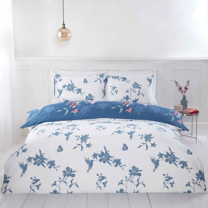 Hummingbird Micro Fiber Blue Duvet Set