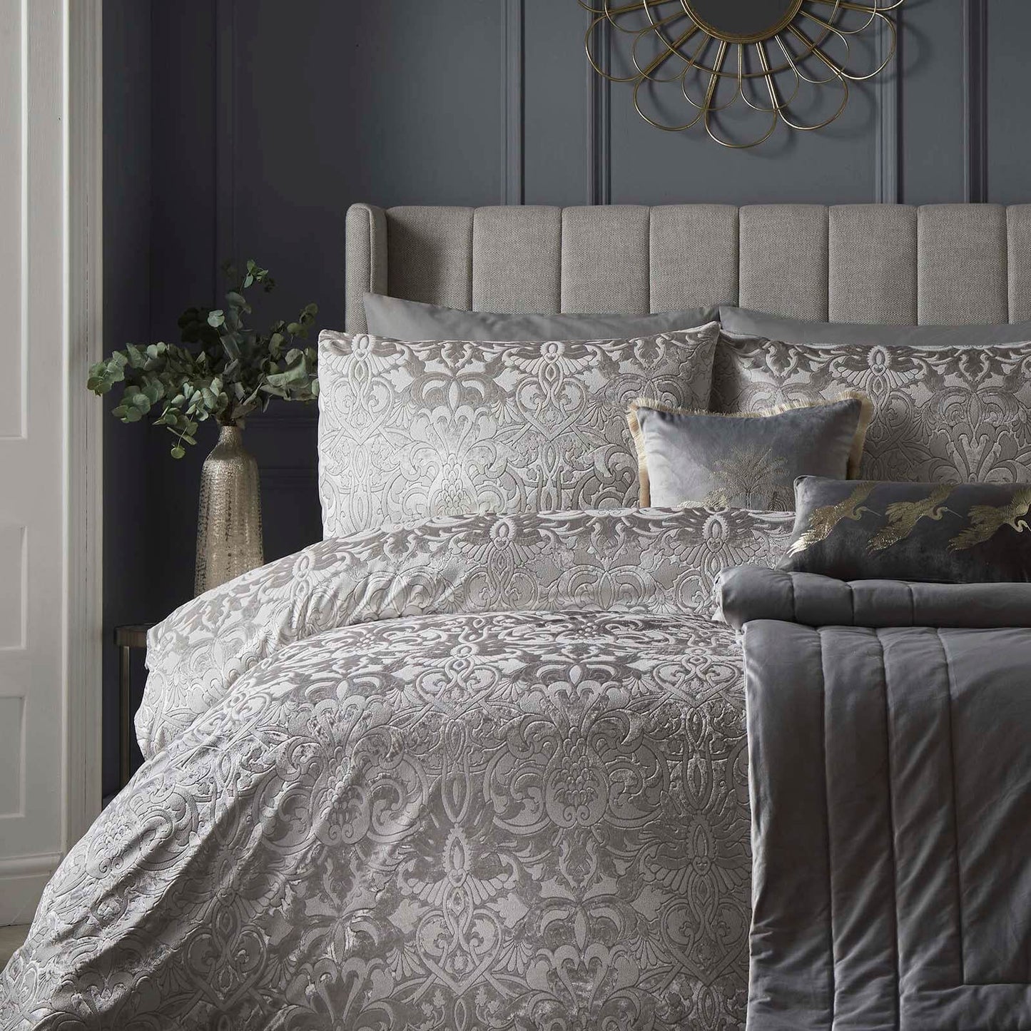 Firenza Silver Duvet Set