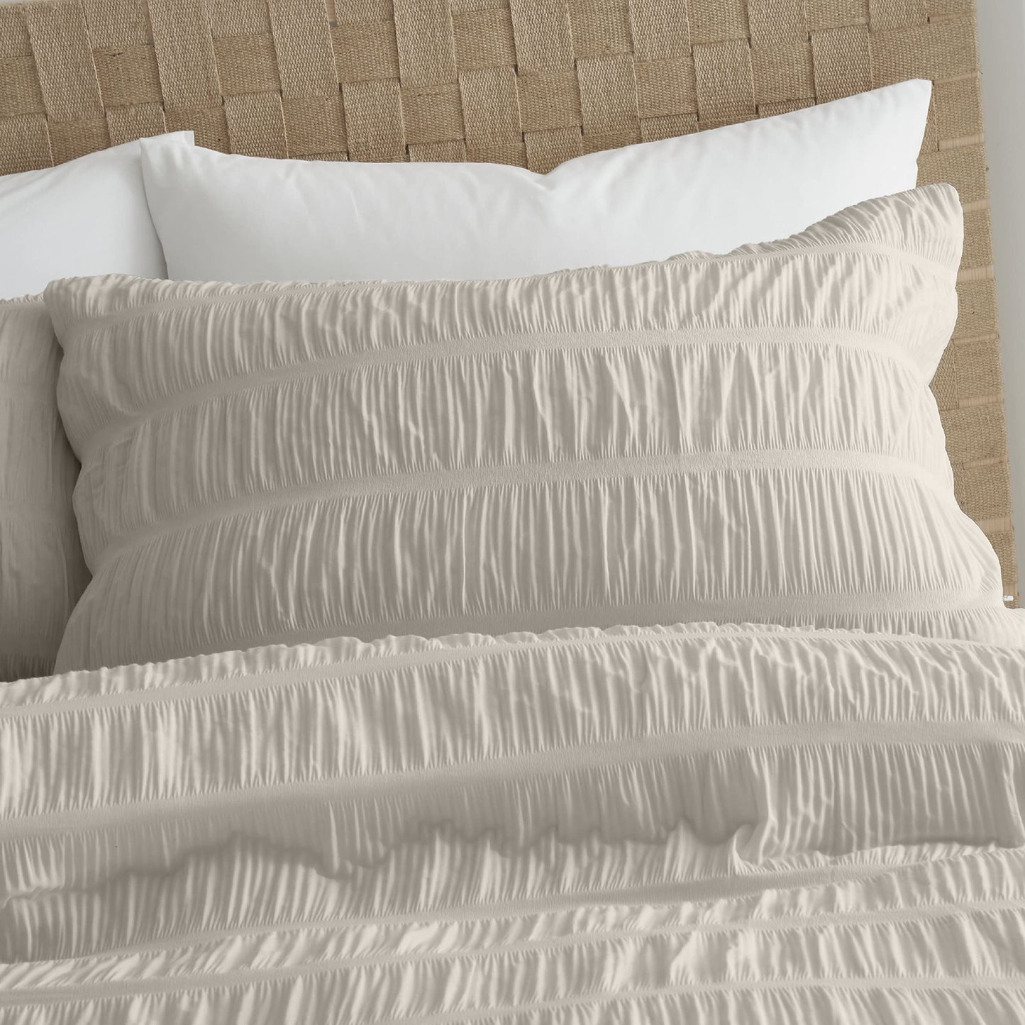 Seersucker Natural Duvet Set