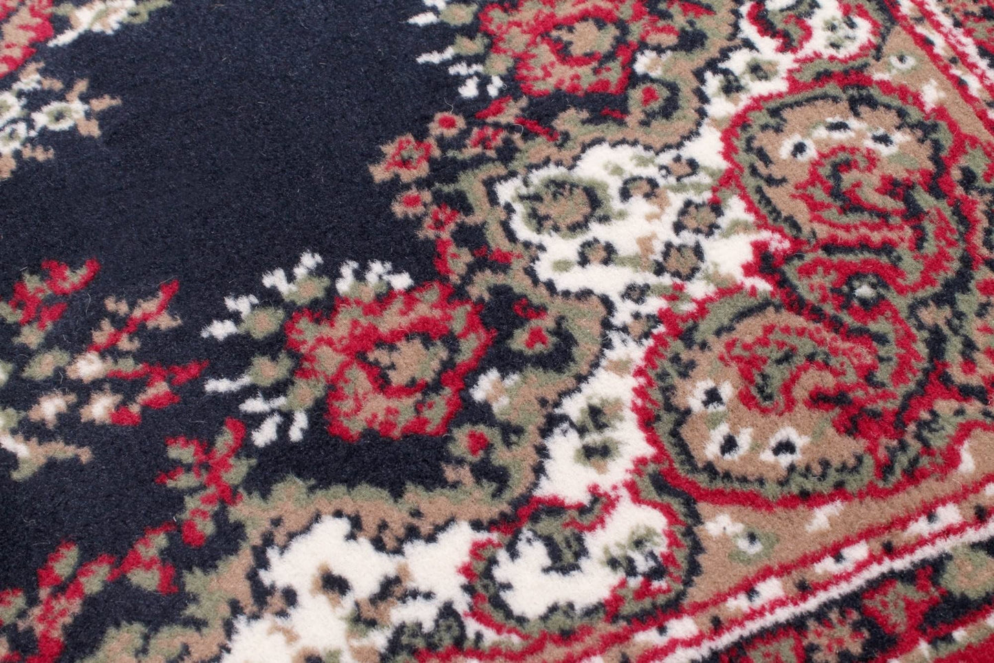 Traditional Poly Lancashire Navy Rugs