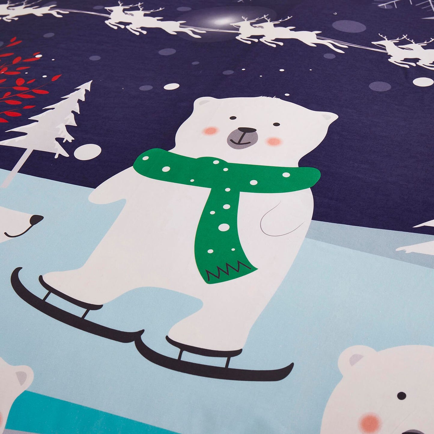 Christamas Bears Blue Duvet Set