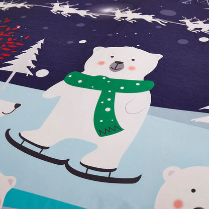Christamas Bears Blue Duvet Set