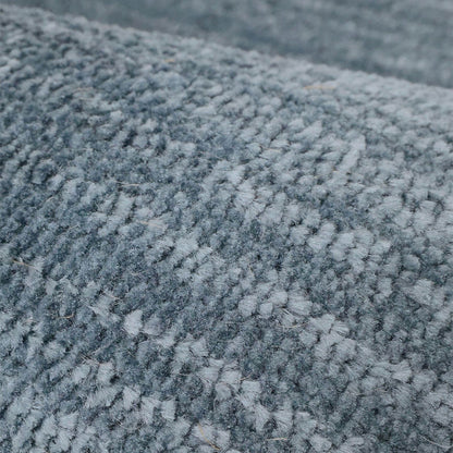 Arlo Textured Blue Semi Plain Rug