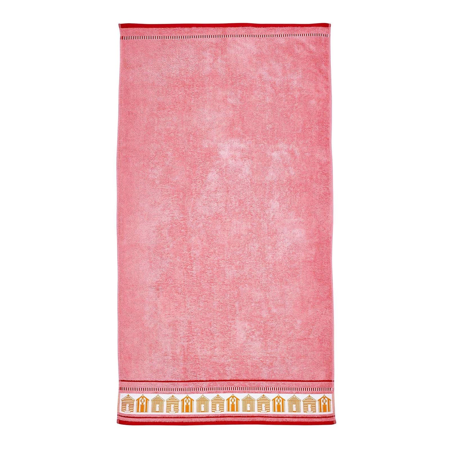 Beach Huts Coral Beach Towel