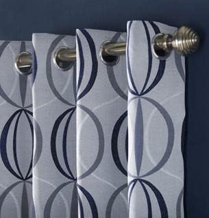 Omega Navy Eyelet Curtains