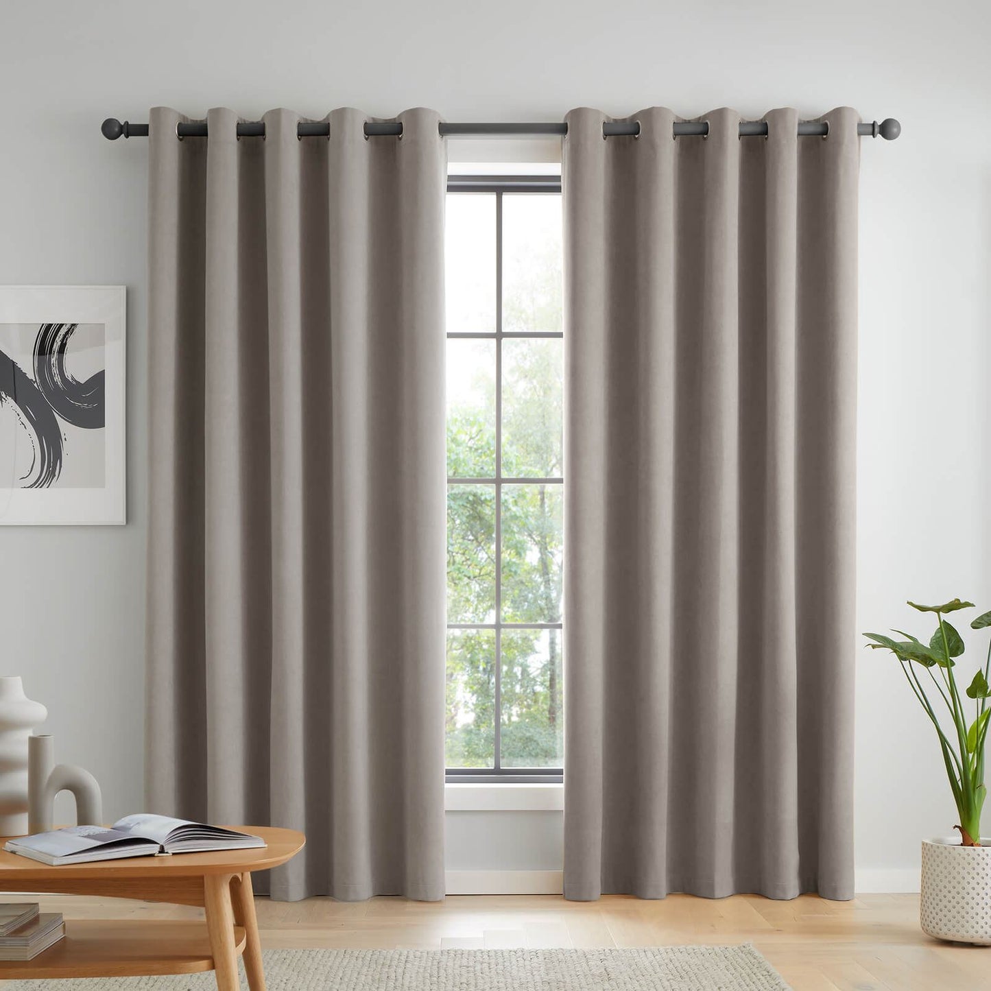 Wilson Blackout Thermal Grey Curtains Two Panels