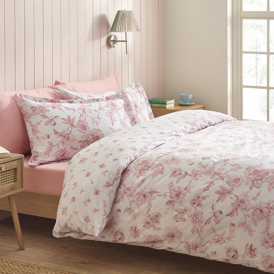 Catherine Lansfield Mirabelle Pink Duvet Cover Set