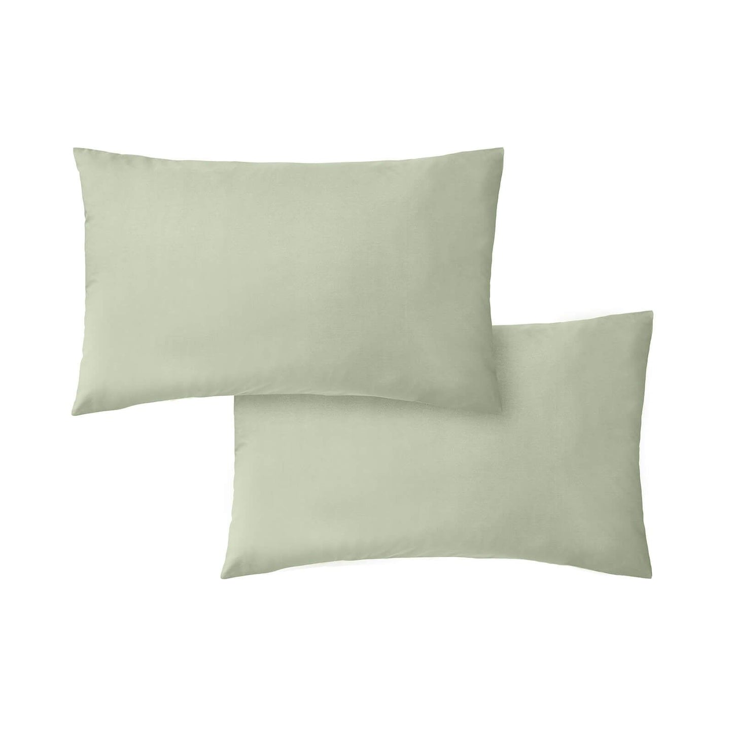 200 Thread Count Cotton Percale Sage Green Pillow case Pair with envelope closure