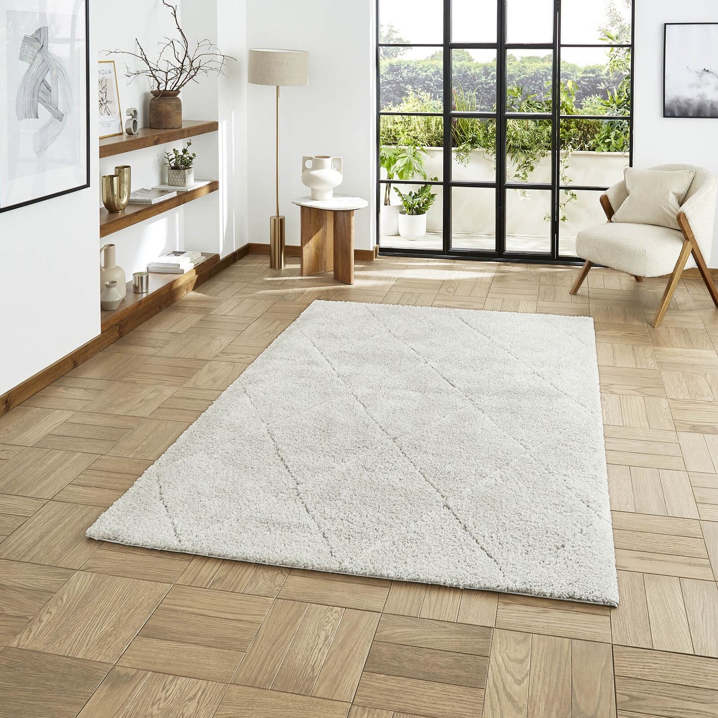 Ideal Shaggy 80260 Silver Berber Rug