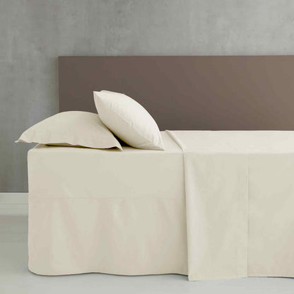 Easy Iron Percale Cream Fitted Sheet