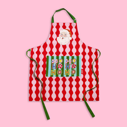 Eleanor Bowmer Santa Cotton Kitchen Adult Apron Bright - 70x80cm