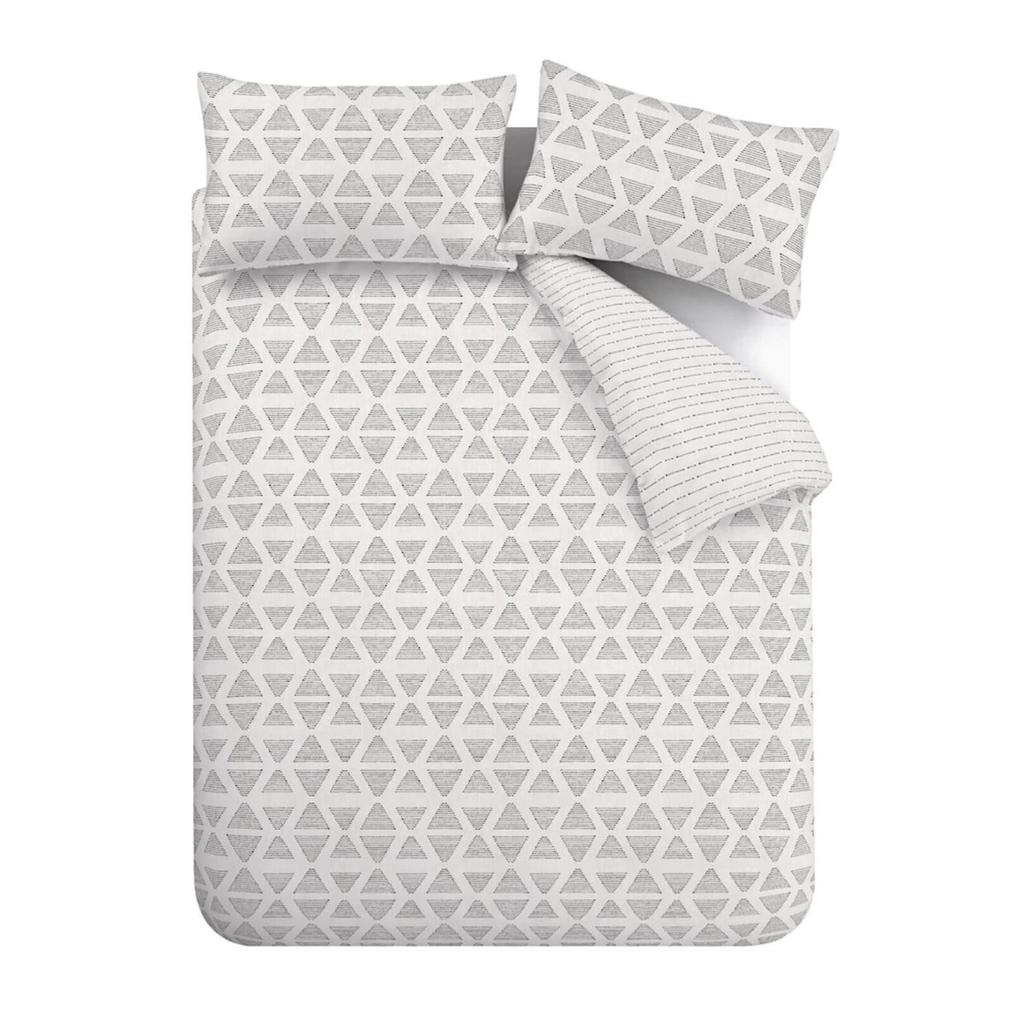 Tufted Print Natural Duvet Cover Set