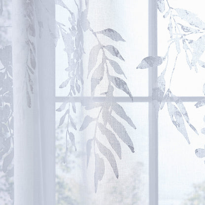 Living Wisteria White Voile Panel