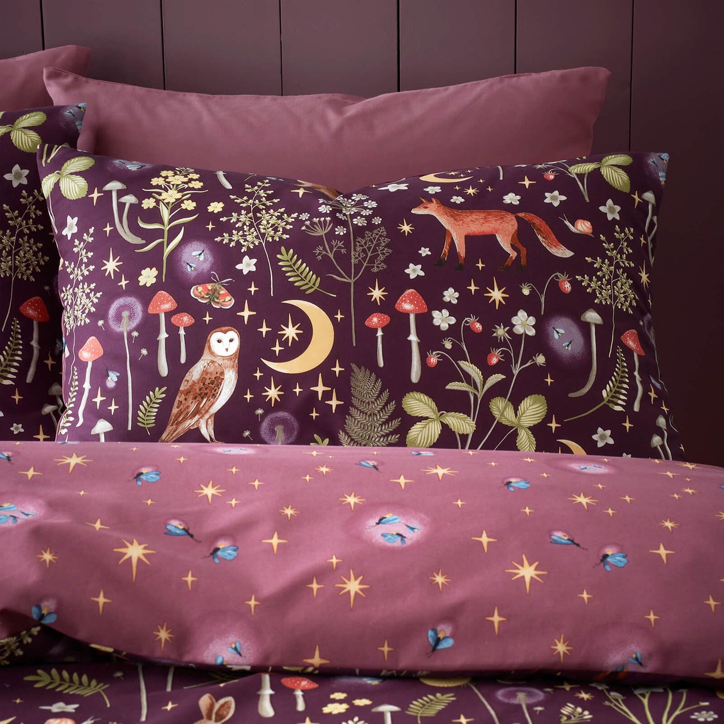 Enchanted Twilight Plum Duvet Cover Set