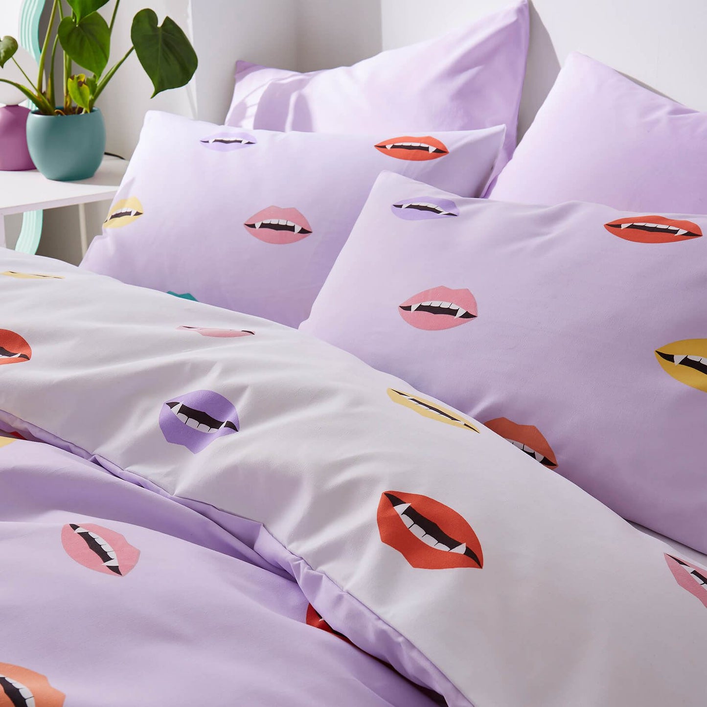 Halloween Vamp Lilac Duvet Cover Set