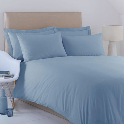 Percale Light Blue Fitted Sheet