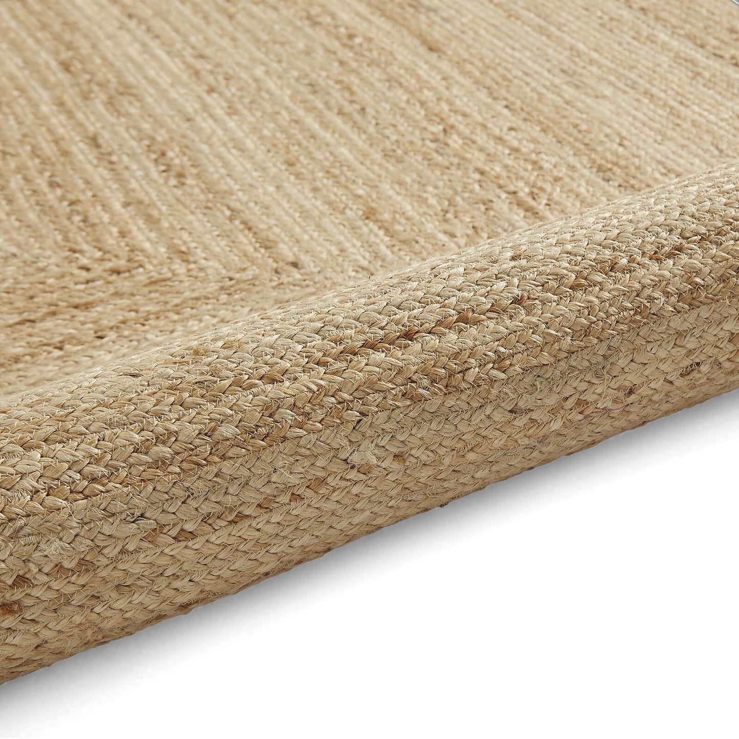 Savannah Jute Scallop Black Natural Rug