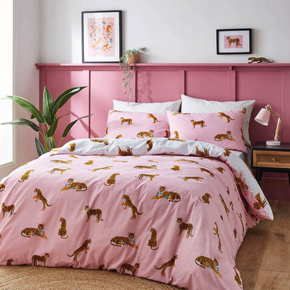 Tiger Pink Duvet Cover Set