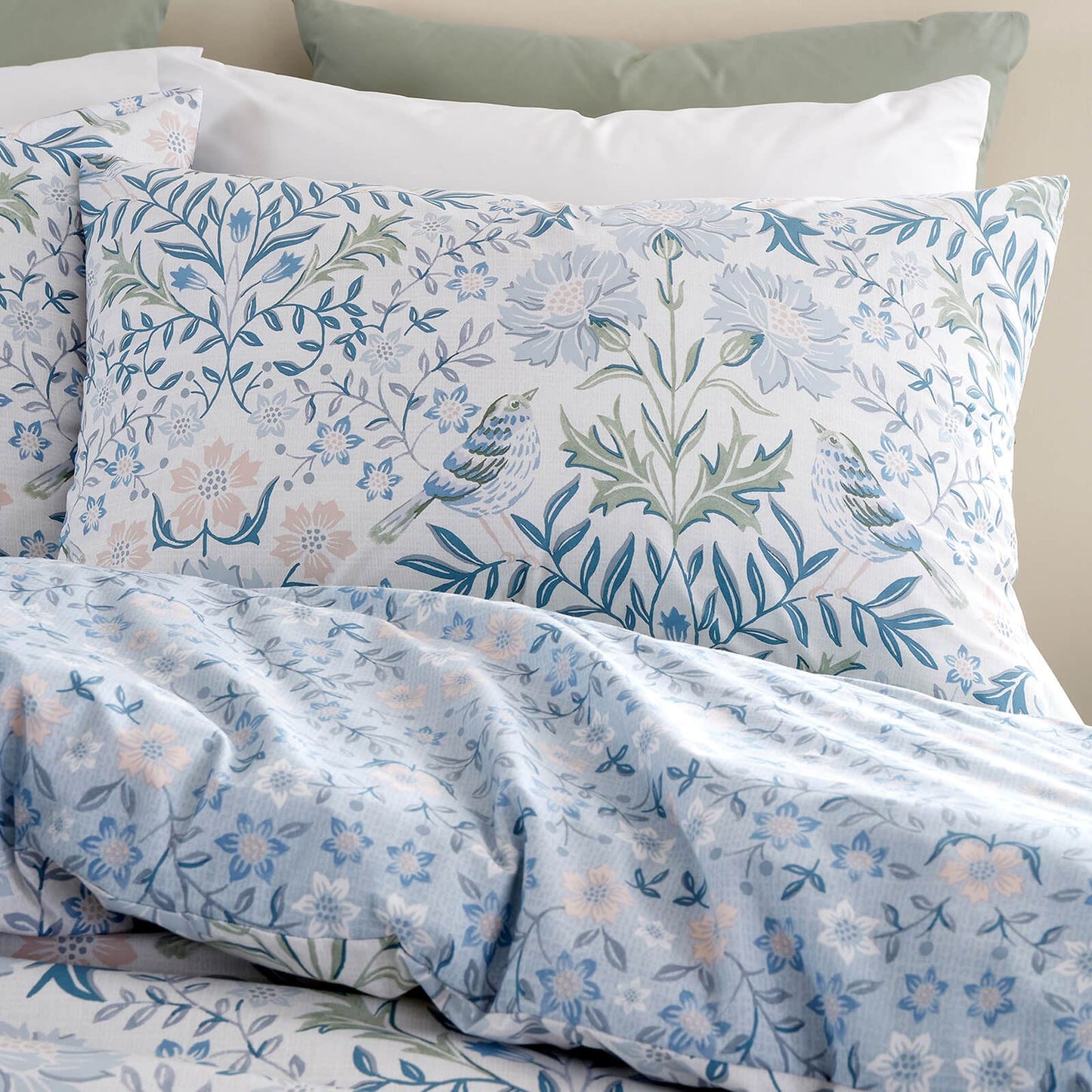 Hedgerow Hopper Blue Duvet Cover Set