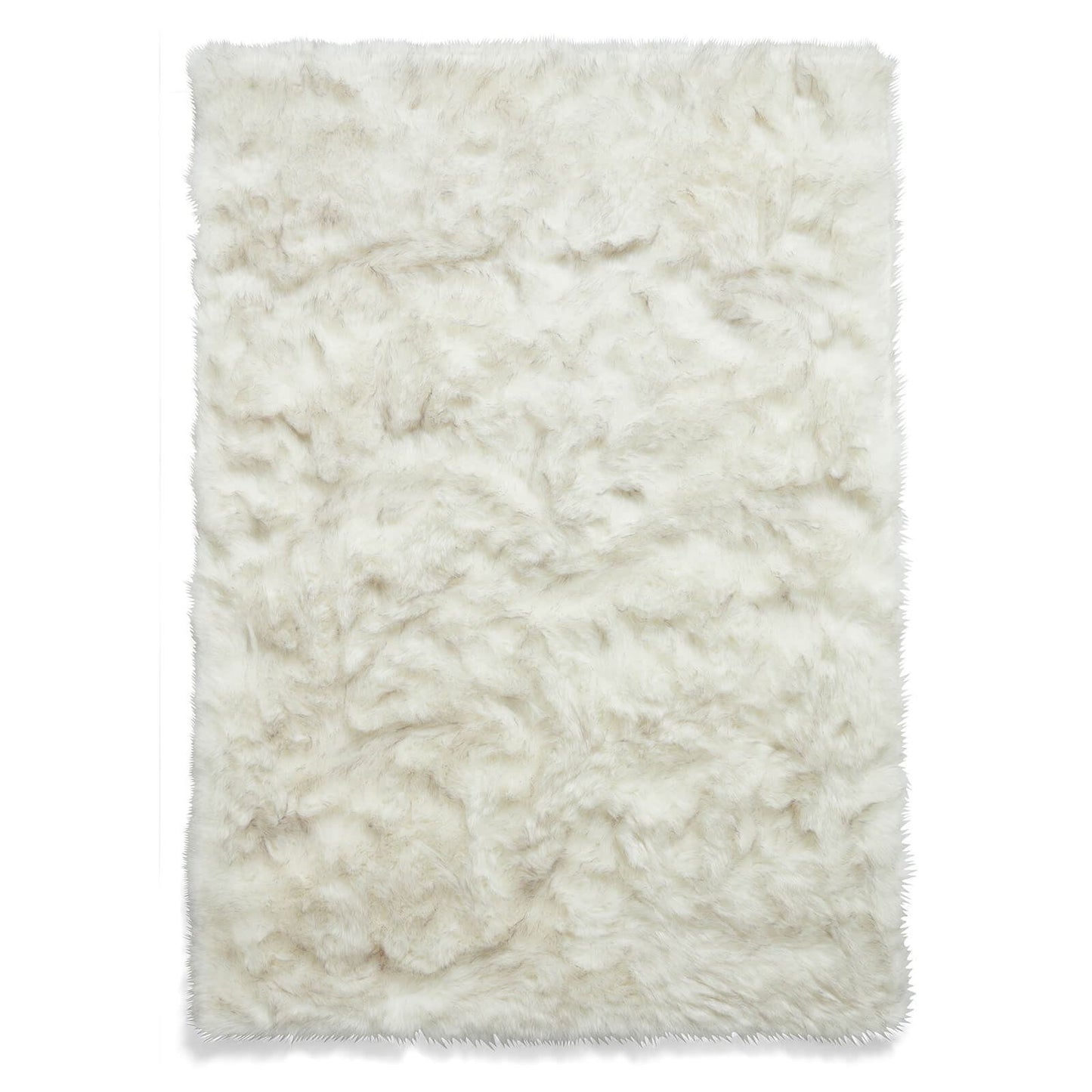 Polar Plush White/Grey Soft Shaggy Rug