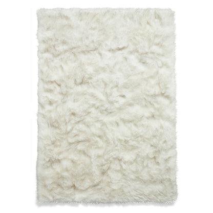 Polar Plush White/Grey Soft Shaggy Rug