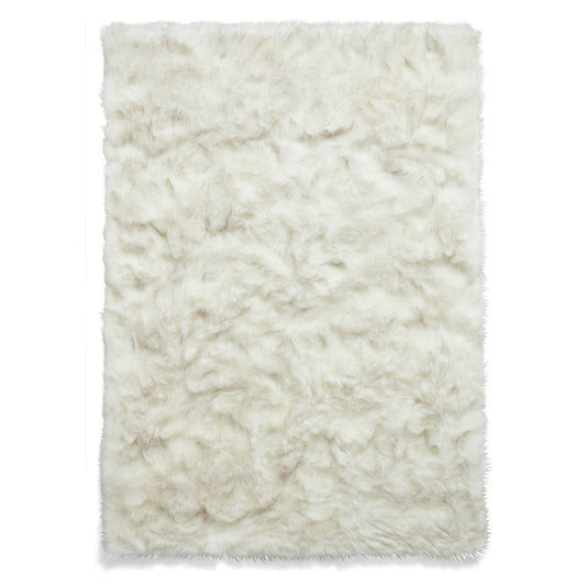 Polar Plush White/Grey Soft Shaggy Rug