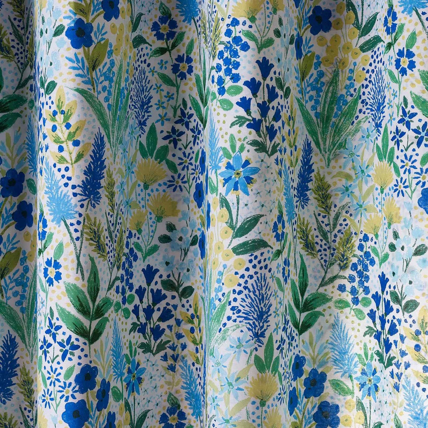 Tilly Floral Blue Curtains Two Panels - 66x90 Inch