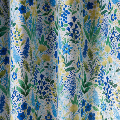 Tilly Floral Blue Curtains Two Panels - 66x90 Inch