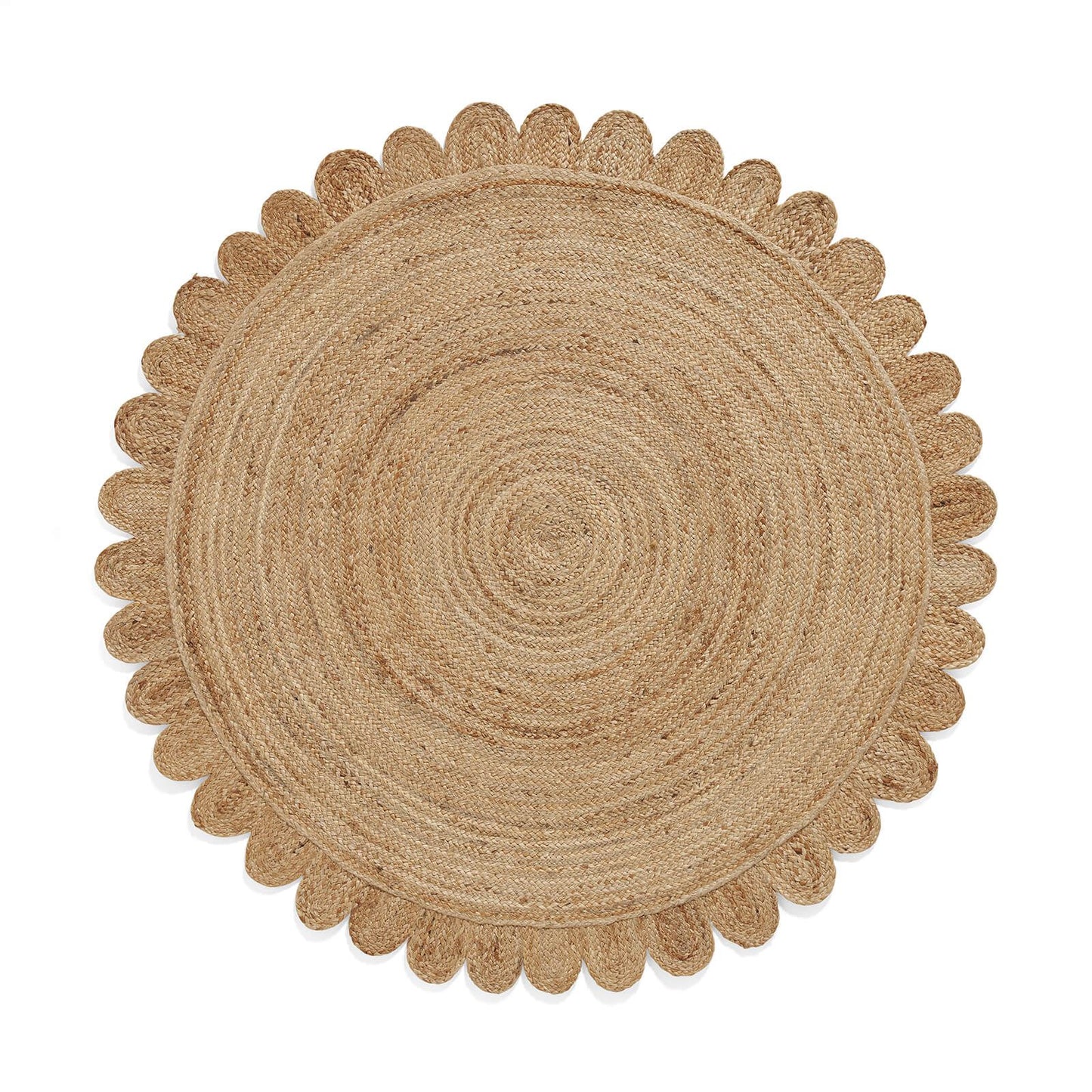 Savannah Jute Scallop Natural Circular Rug