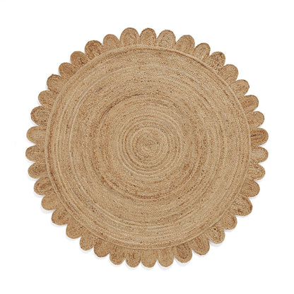 Savannah Jute Scallop Natural Circular Rug