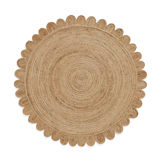 Savannah Jute Scallop Natural Circular Rug