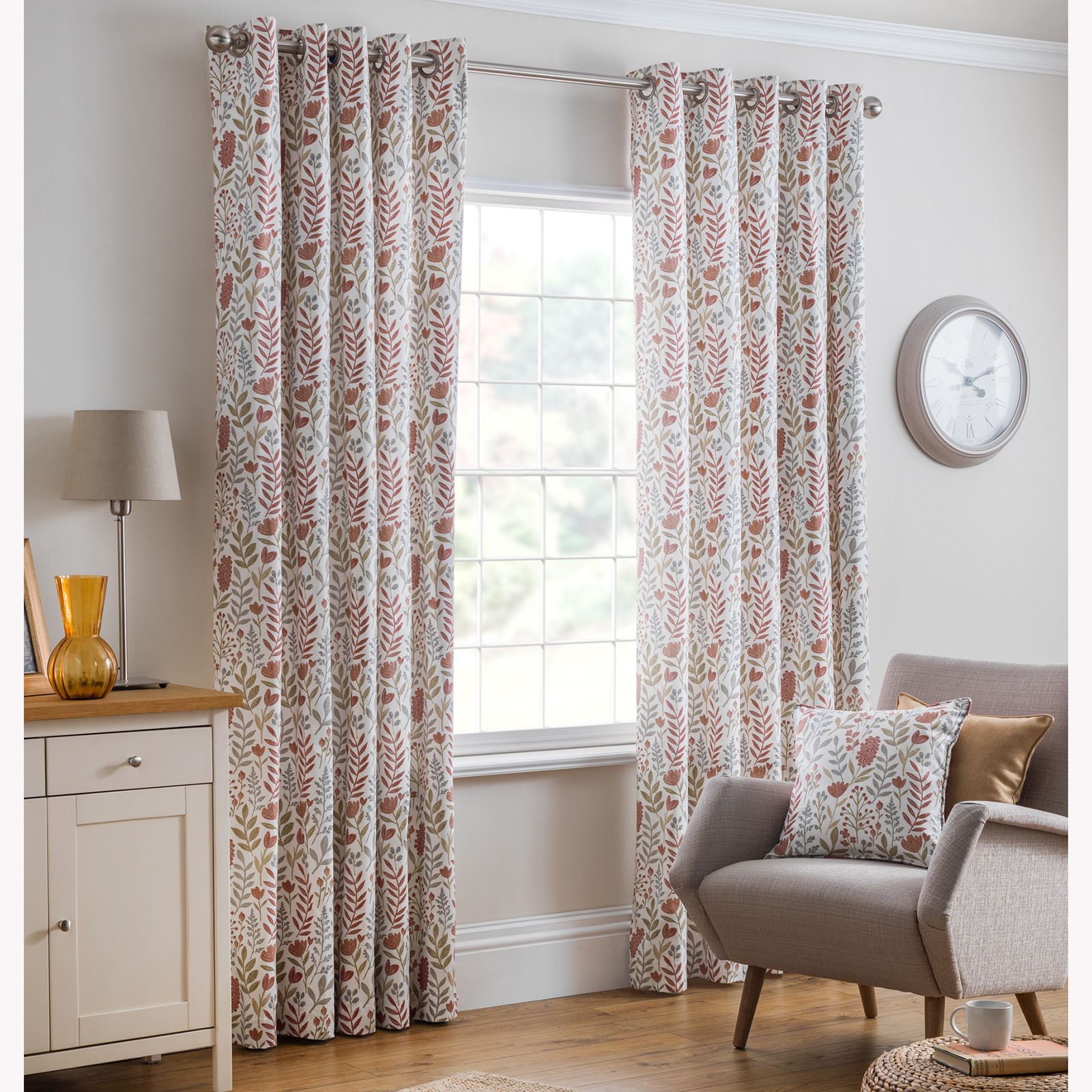 Everley Cinnamon Eyelet Curtains